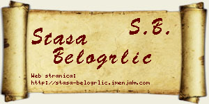 Staša Belogrlić vizit kartica